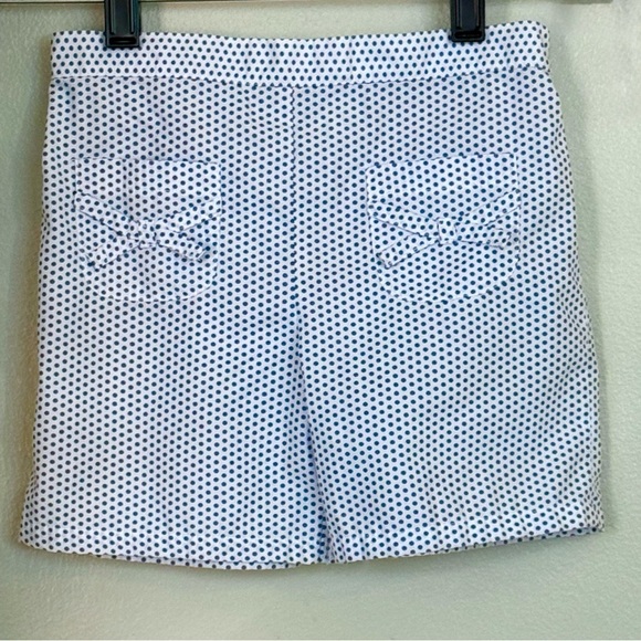 Vive La Fete Other - Vive La Fete Shorts Girl’s 6X S Boutique Bow Pockets White Blue Polka Dots EUC